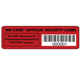 gas pump tamper evident label